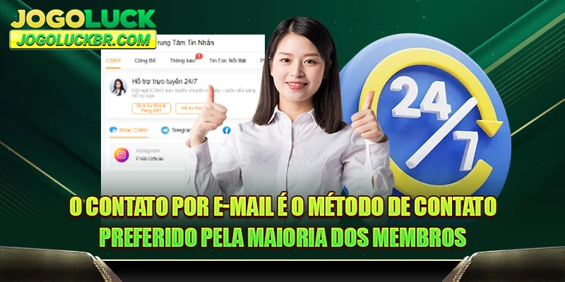 O contato por e-mail é o método de contato preferido pela maioria dos membros.
